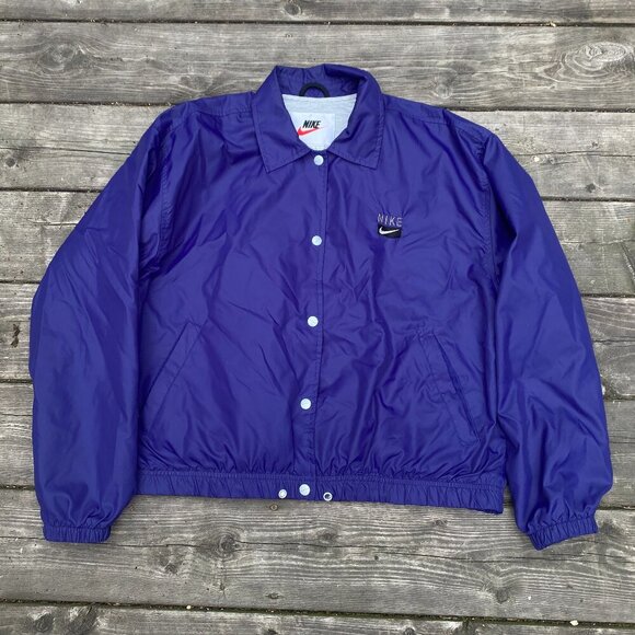 Vintage 90s Y2K Nike Windbreaker Jacket Purple Large - Picture 1 of 3